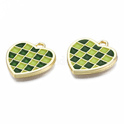 Rack Plating Alloy Checkerboard Pendants&nbsp;PALLOY-S132-257B-RS