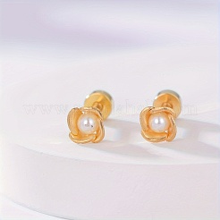 Stainless Steel Flower Stud Earrings&nbsp;GO3882