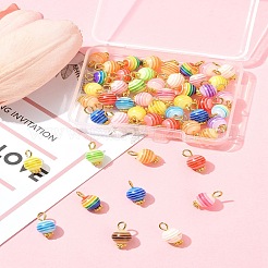 50Pcs Transparent Stripe Resin Charms&nbsp;PALLOY-FS00041-02