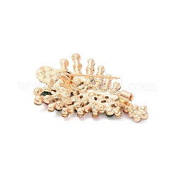 Christmas Tree Alloy Rhinestone Lapel Pins for Clothes&nbsp;JEWB-H033-08B-KCG