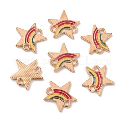 Colorful Rainbow Alloy Enamel Connector Charms&nbsp;FIND-TAC0014-77C