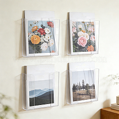 4Pcs Plastic Hanging Organizer Holder for Magazine&nbsp;ODIS-WH0108-120