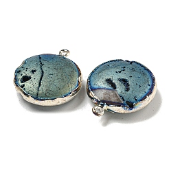 Electroplated Natural Druzy Agate Pendants&nbsp;G-A229-01E