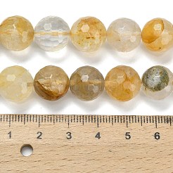 Grade A Natural Yellow Hematoid Quartz Beads Strands&nbsp;G-L642-F04-12mm