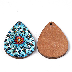 Printed Basswood Pendants&nbsp;WOOD-S045-006B