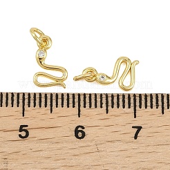 Brass Clear Cubic Zirconia Pendants&nbsp;KK-D218-19G