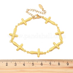 201 Stainless Steel Link Bracelets for Women&nbsp;BJEW-Z103-01G-02