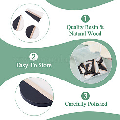 20Pcs 10 Styles Resin & Natural Wood Pendants&nbsp;RESI-TA0004-48