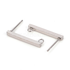 Non-Tarnish 304 Stainless Steel Stud Earring Findings&nbsp;STAS-L244-14B-P