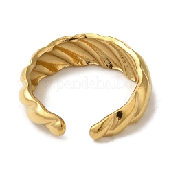 Ion Plating(IP) 304 Stainless Steel Open Cuff Rings for Women&nbsp;RJEW-Z053-09G