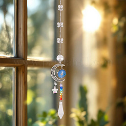 2Pcs Glass Butterfly & Cone Hanging Suncatchers&nbsp;HJEW-TADJ0021