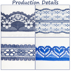 4 Styles Polyester Lace Trim&nbsp;OCOR-GF0005-25A