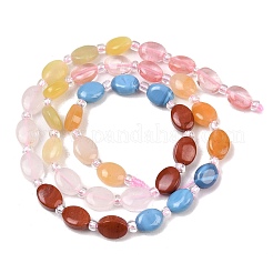 Cherry Quartz Glass & Synthetic Agate & Natural Red Jasper & Rose Quartz & Lemon Jade & Red Aventurine Beads Strands&nbsp;G-Z135-A13