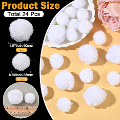 24Pcs 2 Styles Wool Soft Pompom Ball&nbsp;DIY-SC0031-39