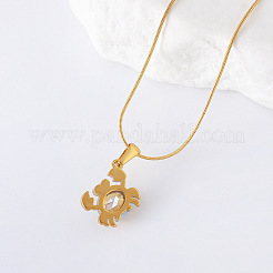 3Pcs Elegant Stainless Steel Crab Pendant Necklaces for Women and Girls&nbsp;LK4464