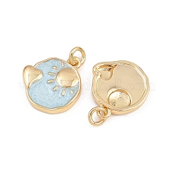 Brass Enamel Pendants&nbsp;KK-B157-16G-02