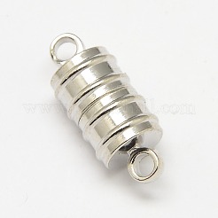Brass Magnetic Clasps with Loops&nbsp;KK-MC028-S