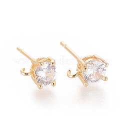 Brass Ear Studs&nbsp;X-KK-S347-150