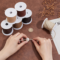 6 Rolls 6 Colors Imitation Leather Braided Cord&nbsp;WL-PH0004-24