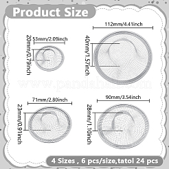24Pcs 4 Styles Stainless Steel Floor Drain&nbsp;AJEW-GO0005-17