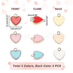 6Pcs 3 Colors 304 Stainless Steel Enamel Charms&nbsp;STAS-UN0032-92