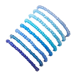 8Pcs Glass Seed Beads & Lampwork Beaded Stretch Bracelets for Women&nbsp;BJEW-MZ00263