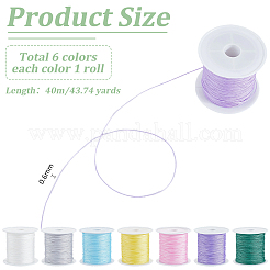 7 Rolls 7 Colors Nylon Chinese Knot Cord&nbsp;NWIR-PH0002-52