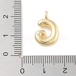 Rack Plating Brass Balloon Letter Pendants&nbsp;KK-C050-01G-G