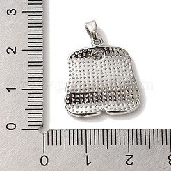 Rack Plating Brass Micro Pave Cubic Zirconia Pendants&nbsp;KK-U027-23P