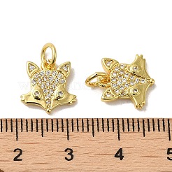 Rack Plating Brass Micro Pave Cubic Zirconia Pendants&nbsp;KK-K377-67G