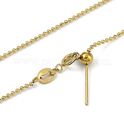 Ion Plating(IP) 304 Stainless Steel Ball Chains Necklaces&nbsp;NJEW-H042-10G