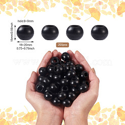 200Pcs Spray Painted Natural Wooden Beads&nbsp;WOOD-YS0001-03B