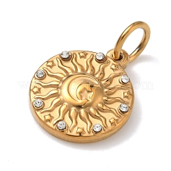 304 Stainless Steel Clear Cubic Zirconia Pendants&nbsp;STAS-Z189-02G