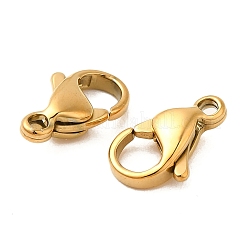 Ion Plating(IP) 304 Stainless Steel Lobster Claw Clasps Hand Polished&nbsp;X-STAS-AB11-G-01