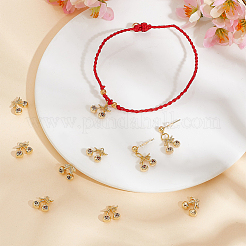 12Pcs Brass Micro Pave Chocolate Cubic Zirconia Charms&nbsp;KK-BC0012-64