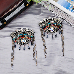 2Pcs Detachable Ethnic Style Evil Eye Appliques&nbsp;DIY-FH0005-95