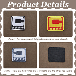 10Pcs 5 Colors Computerized Embroidery Polyester Iron on/Sew on Patches&nbsp;DIY-ME0003-08