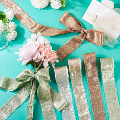 4 Rolls 4 Colors Satin Frayed Ribbon&nbsp;SRIB-TA0001-19