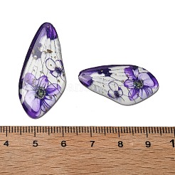 4Pcs Transparent Epoxy Resin Butterfly Wings Pendants&nbsp;RESI-C057-07C
