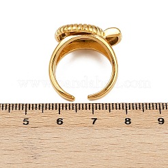 Brass Open Cuff Rings for Women&nbsp;RJEW-Z106-01G