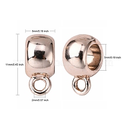 Nickel Free & Lead Free Rondelle Alloy Tube Bails&nbsp;PALLOY-J514-29RG-FF