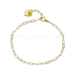 4Pcs 4 Style Brass and 304 Stainless Steel Paperclip  Chain Bracelets Sets&nbsp;BJEW-JB11050