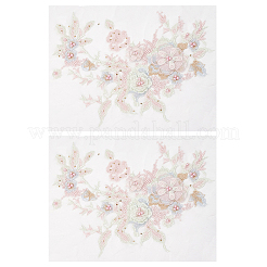 3D Flower Beading Polyster Embroidery Ornaments Accessories&nbsp;DIY-WH0622-001A