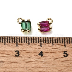 Brass Micro Pave Cubic Zirconia Charms&nbsp;KK-K427-06G