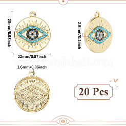 20Pcs Rack Plating Alloy Pendants&nbsp;FIND-SC0013-22