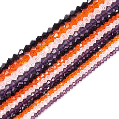 12 Strands 12 Style Halloween Theme Transparent Glass Beads Strands&nbsp;GLAA-TA0001-42