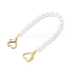 ABS Plastic Imitation Pearl Round Beaded Purse Decorative Chains&nbsp;HJEW-JM04460
