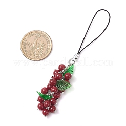 Imitation Jade Glass Mobile Straps&nbsp;HJEW-JM04361