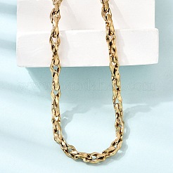 5.5MM 304 Stainless Steel Twisted Oval Link Chain Necklaces for Man and Women&nbsp;SA-CBAB767-18C-G