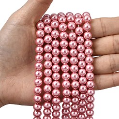 Eco-Friendly Glass Pearl Beads Strands&nbsp;HY-A008-8mm-RB109